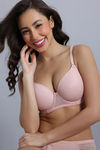 Zivame Beautiful Basic Padded Regular Wired 3/4th Coverage Tshirt Bra - Crystal Pink — thumbnail 5